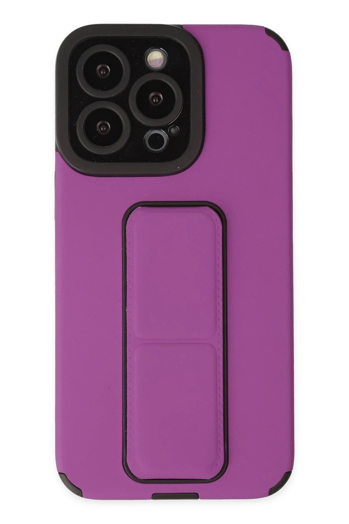 Mey İthalat® iPhone 13 Pro Kılıf Mega Standlı Silikon - Mor