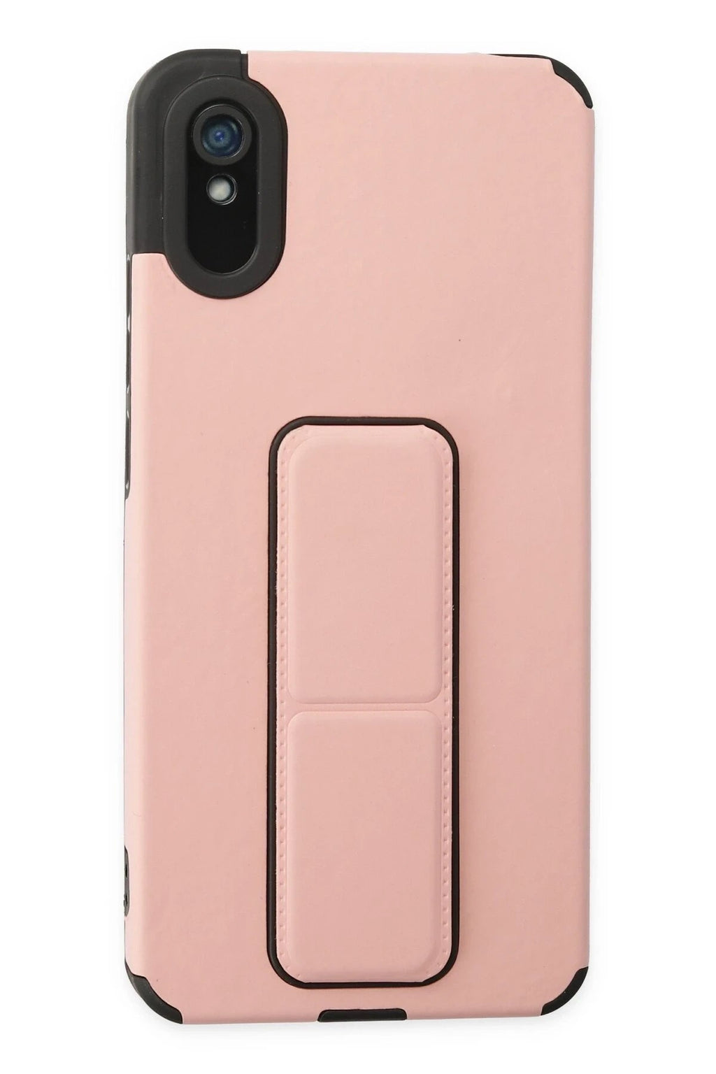 Mey İthalat® Redmi 9A Kılıf Mega Standlı Silikon - Pudra