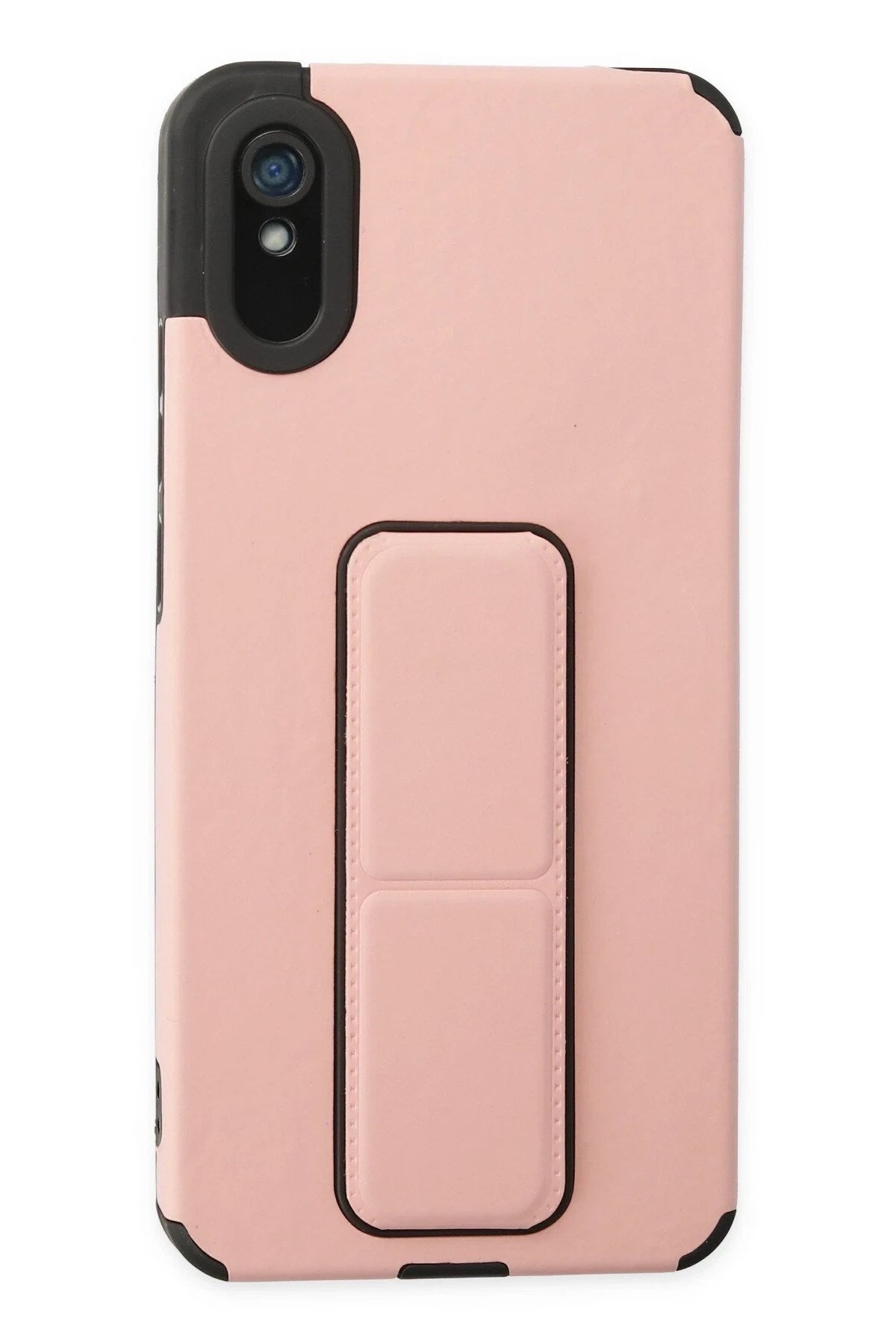 Mey İthalat® Redmi 9A Kılıf Mega Standlı Silikon - Pudra