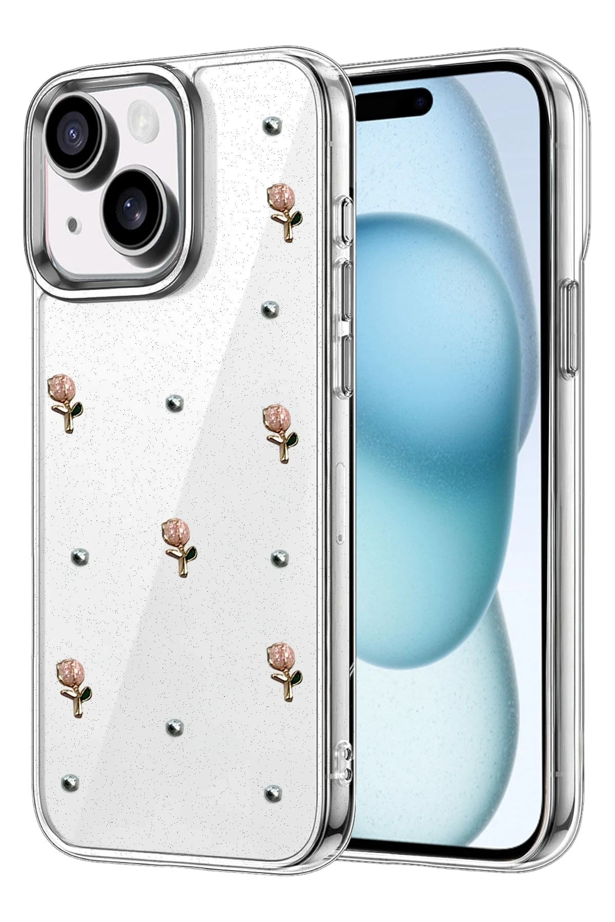 Mey İthalat® iPhone 15 Plus Fiyonk Desenli Kapak - Desen 6