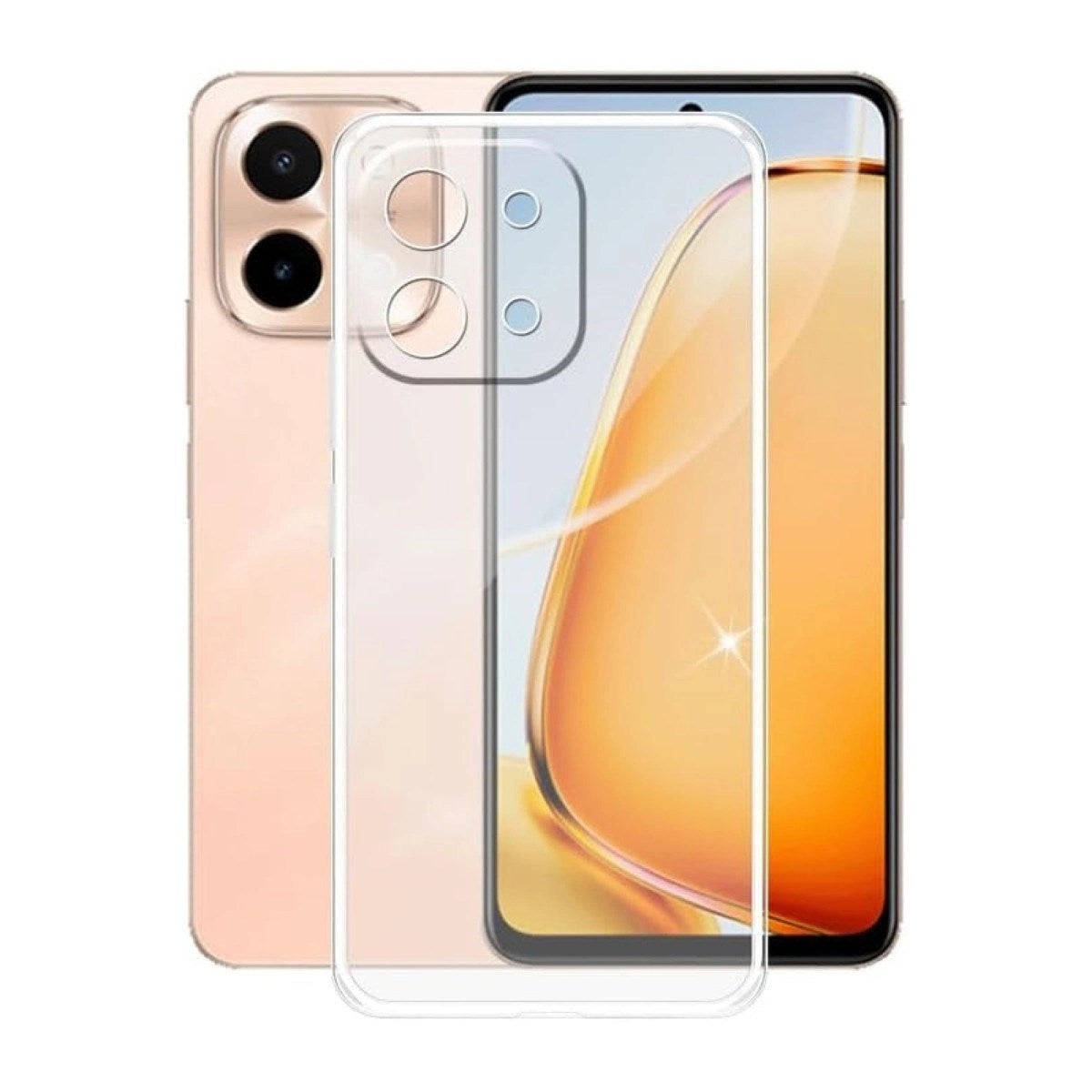 Mey İthalat® Vivo Y28 Kılıf Lüx Şeffaf Silikon