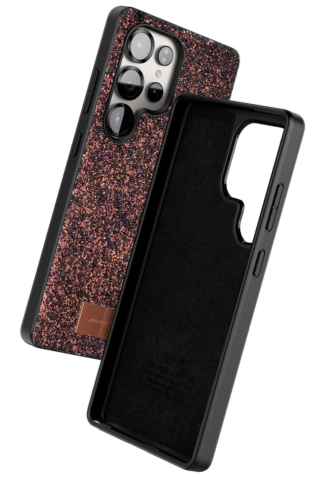 Mey İthalat® Samsung Galaxy S25 Ultra Bright Simli Kapak - Derin Mor