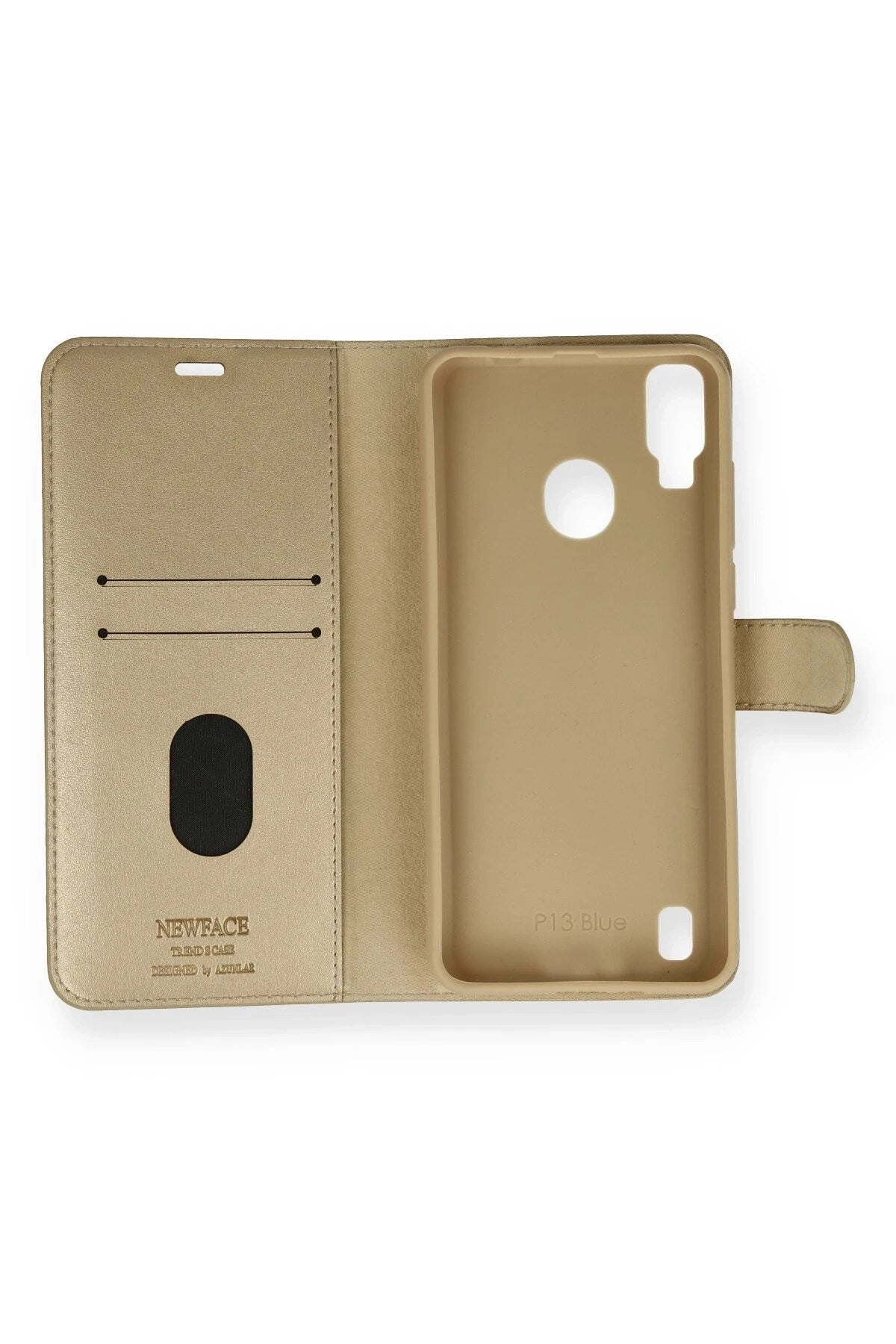 Mey İthalat® Reeder P13 Blue Kılıf Trend S Plus Kapaklı Kılıf - Gold
