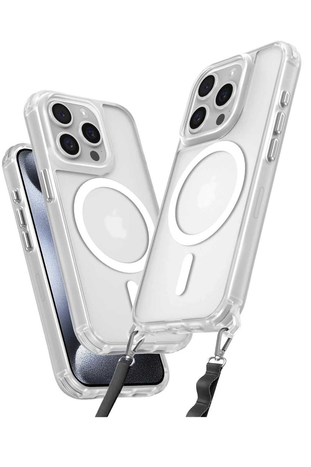 Mey İthalat® iPhone 15 Pro Max Kılıf Enka Magsafe Silikon Kılıf - Şeffaf
