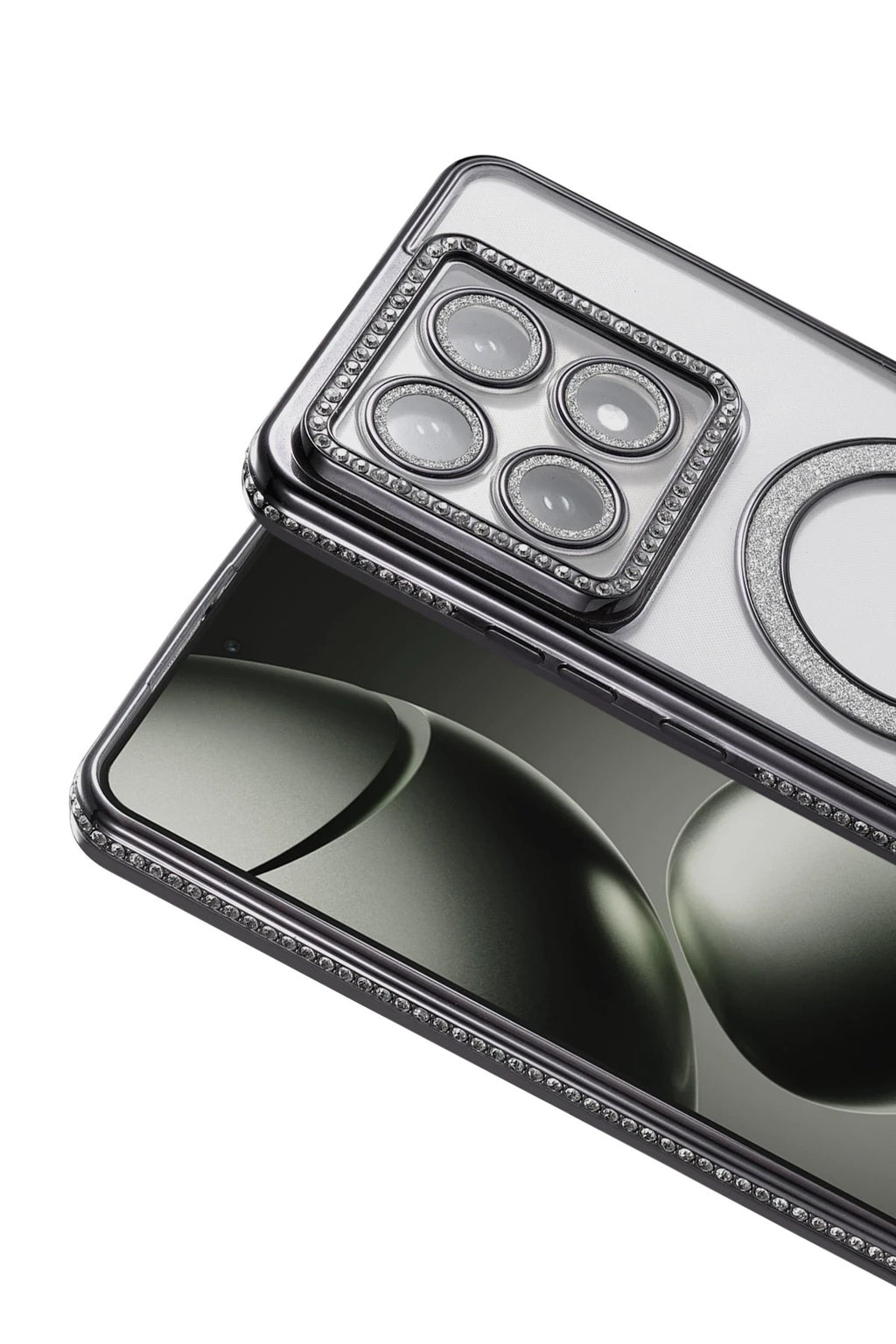 Mey İthalat® Mi 14T Pro Joke Simli Magneticsafe Kılıf - Siyah