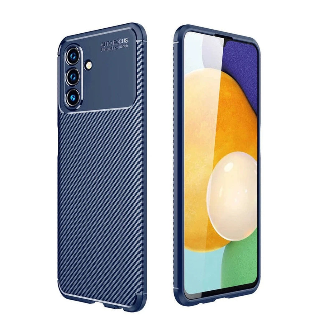Mey İthalat® Samsung Galaxy A36 Kılıf Auto Focus Karbon Kapak - Lacivert