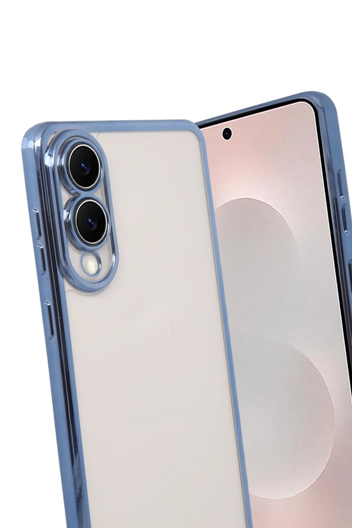 Mey İthalat® Samsung Galaxy S25 Edge Lensli Silikon - Açık Mavi