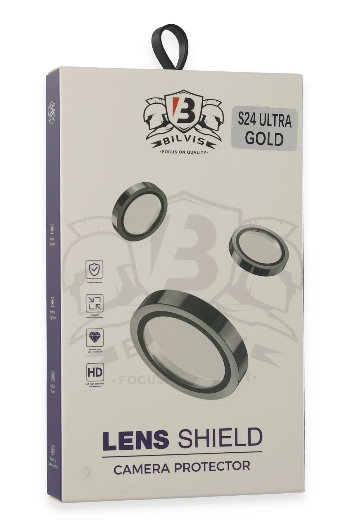 Mey İthalat® Samsung Galaxy S24 Ultra Bilvis Titan Kamera Lens - Gold