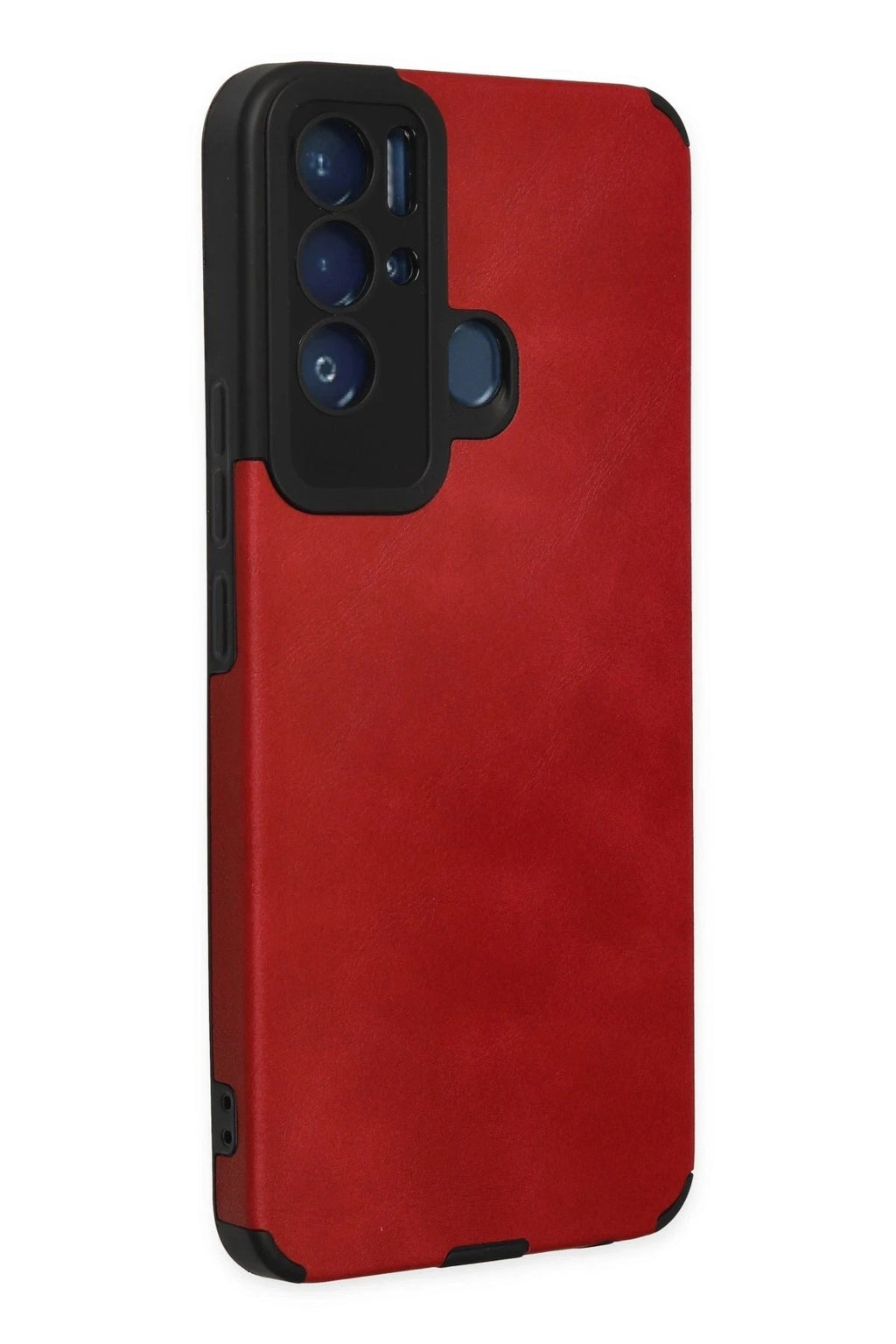 Mey İthalat® Tecno Pova Neo Kılıf Loop Deri Silikon - Kırmızı