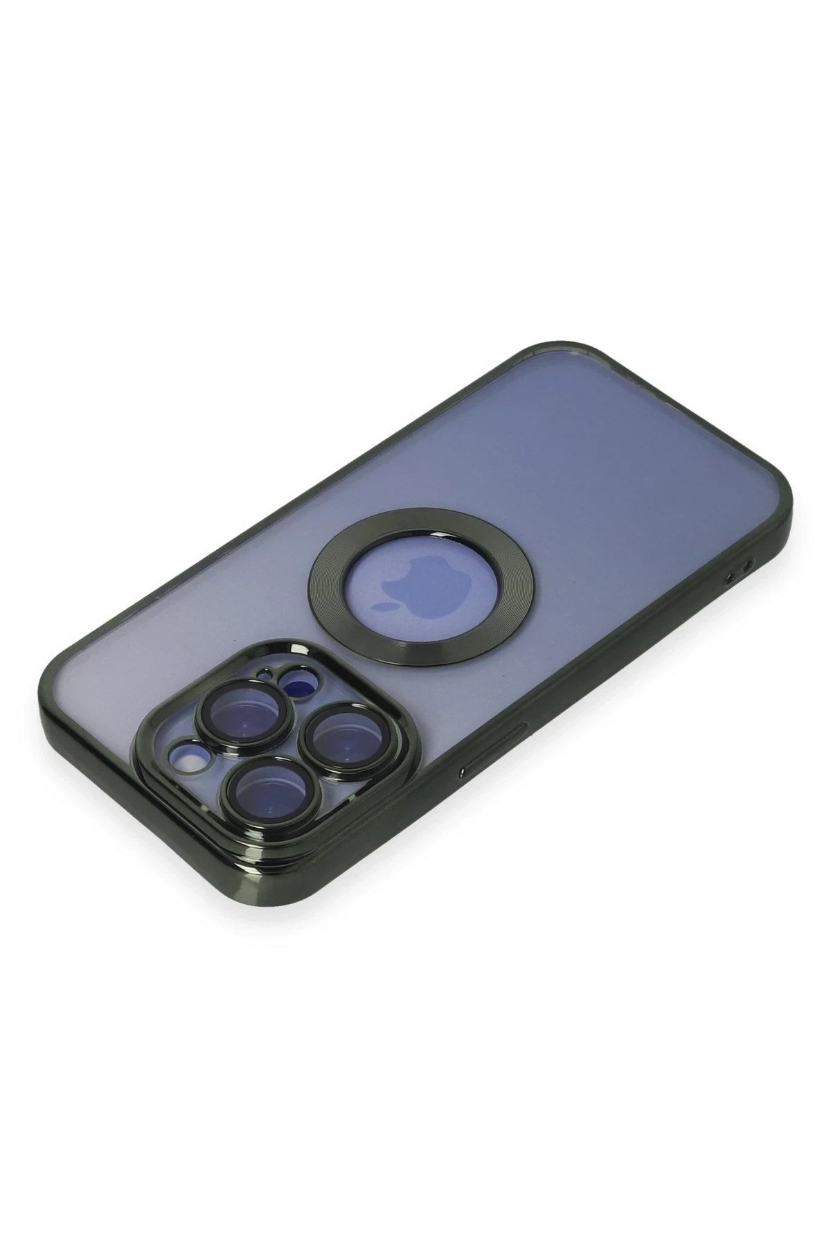 Mey İthalat® iPhone 15 Pro Kılıf Slot Silikon - Köknar Yeşili