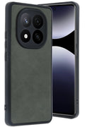 Mey İthalat® Redmi Note 14 Pro 5G Kılıf Aras Deri Kapak - Koyu Yeşil