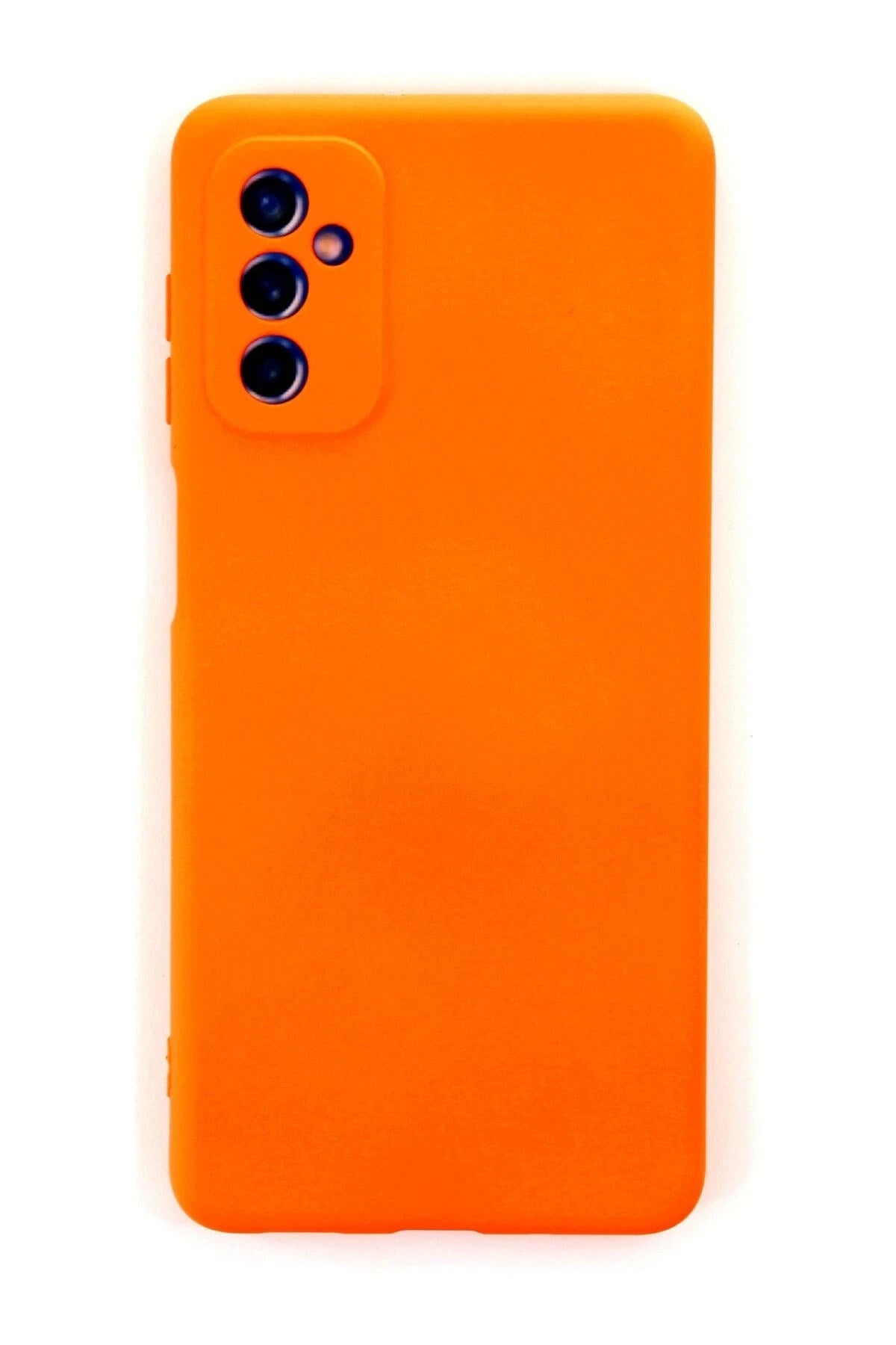 Mey İthalat® Samsung Galaxy M52 5G Kılıf Nano içi Kadife Silikon - Turuncu