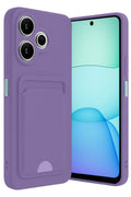 Mey İthalat® Redmi 13 4G Kılıf Kelvin Kartvizitli Silikon - Lila
