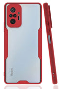 Mey İthalat® Redmi Note 10 Pro Kılıf Platin Silikon - Kırmızı
