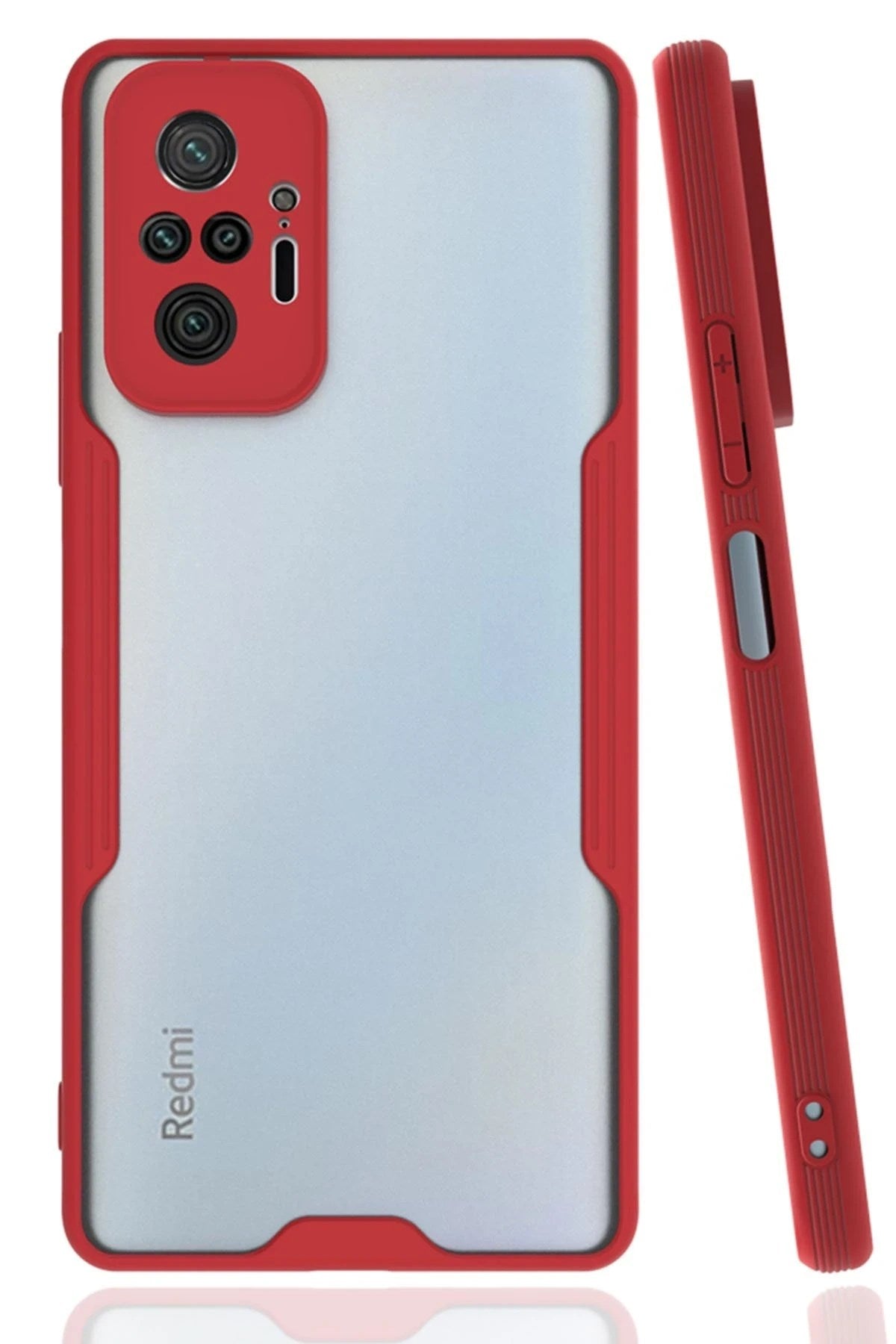 Mey İthalat® Redmi Note 10 Pro Kılıf Platin Silikon - Kırmızı