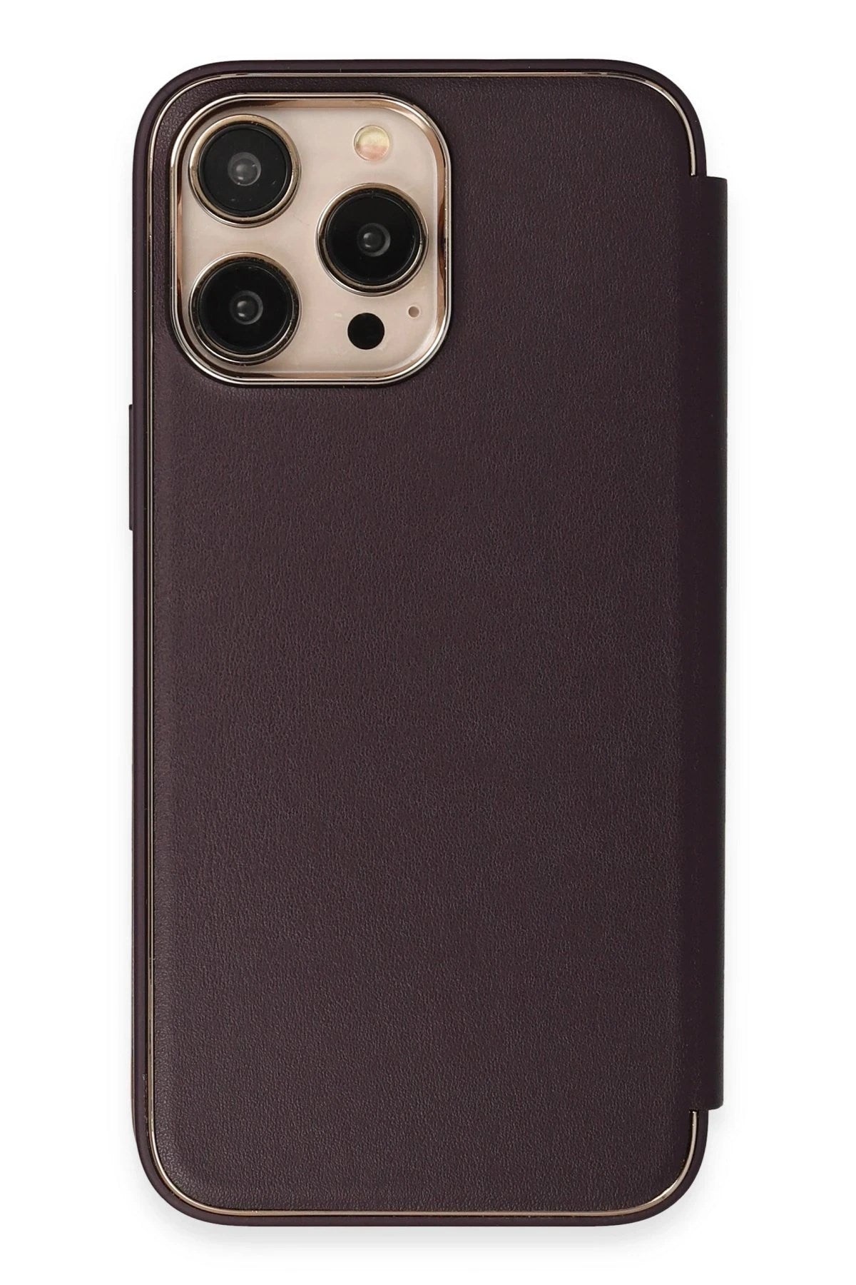 Mey İthalat® iPhone 14 Pro Kılıf Dolpin Kapaklı - Derin Mor