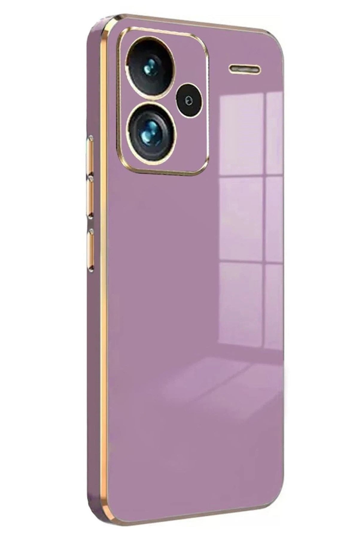 Mey İthalat® Redmi Note 13 Pro Plus Kılıf Volet Silikon - Mor