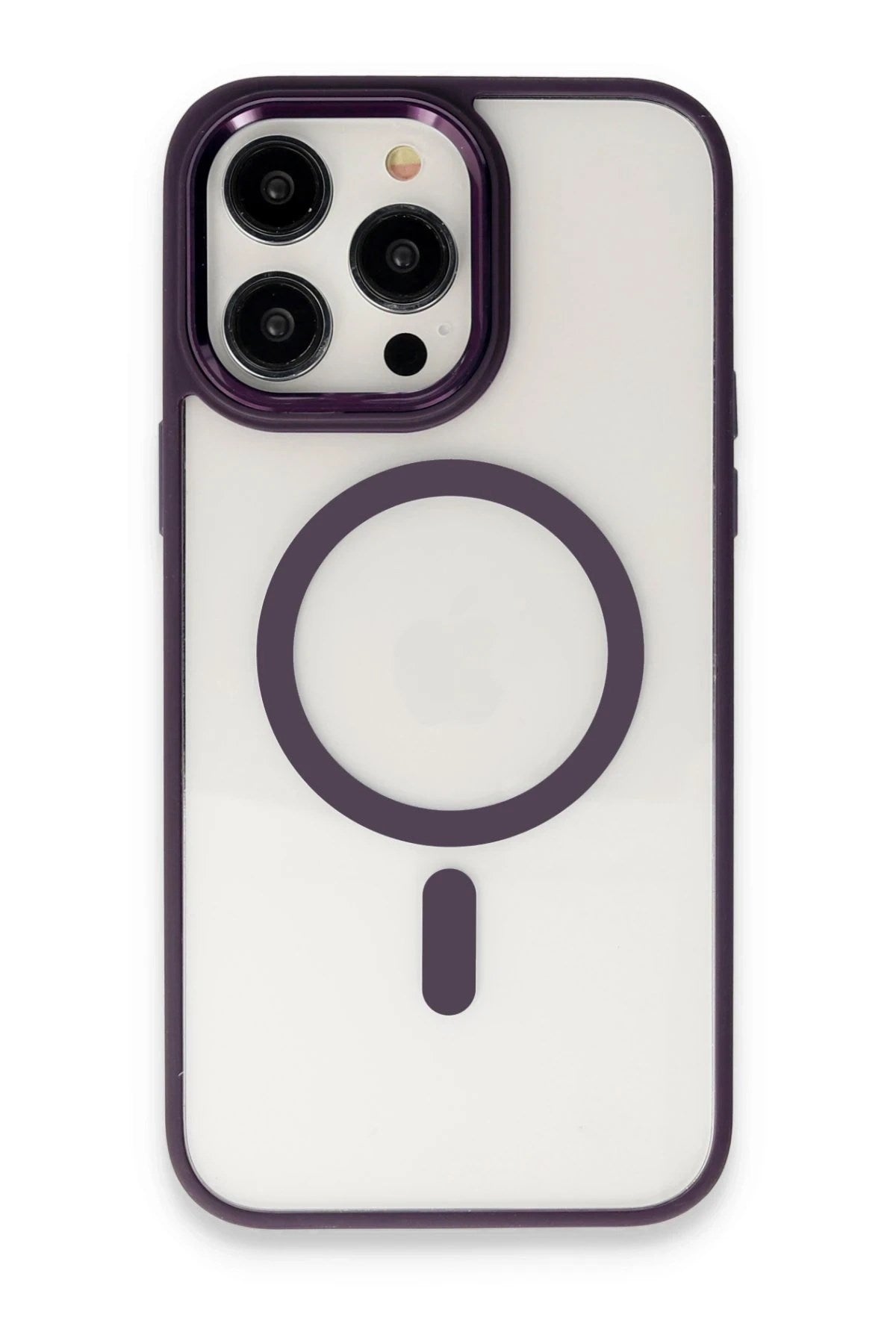 Mey İthalat® iPhone 15 Pro Max Kılıf Room Magneticsafe Silikon - Derin Mor