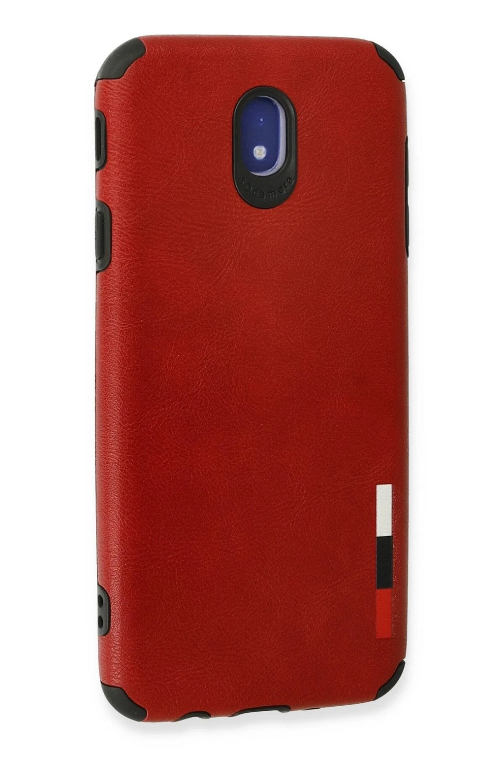 Mey İthalat® Samsung Galaxy J7 Pro / J730 Kılıf Loop Deri Silikon - Kırmızı