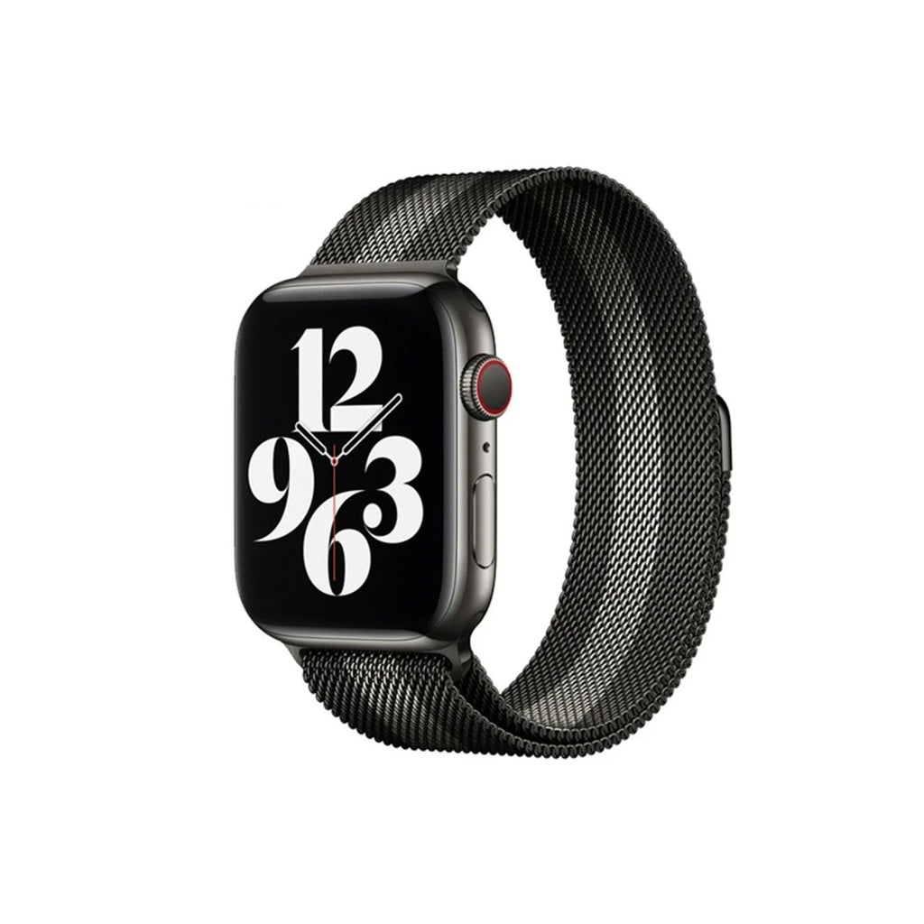 Mey İthalat® Watch 38mm Metal Mıknatıslı Kordon - Siyah-Beyaz