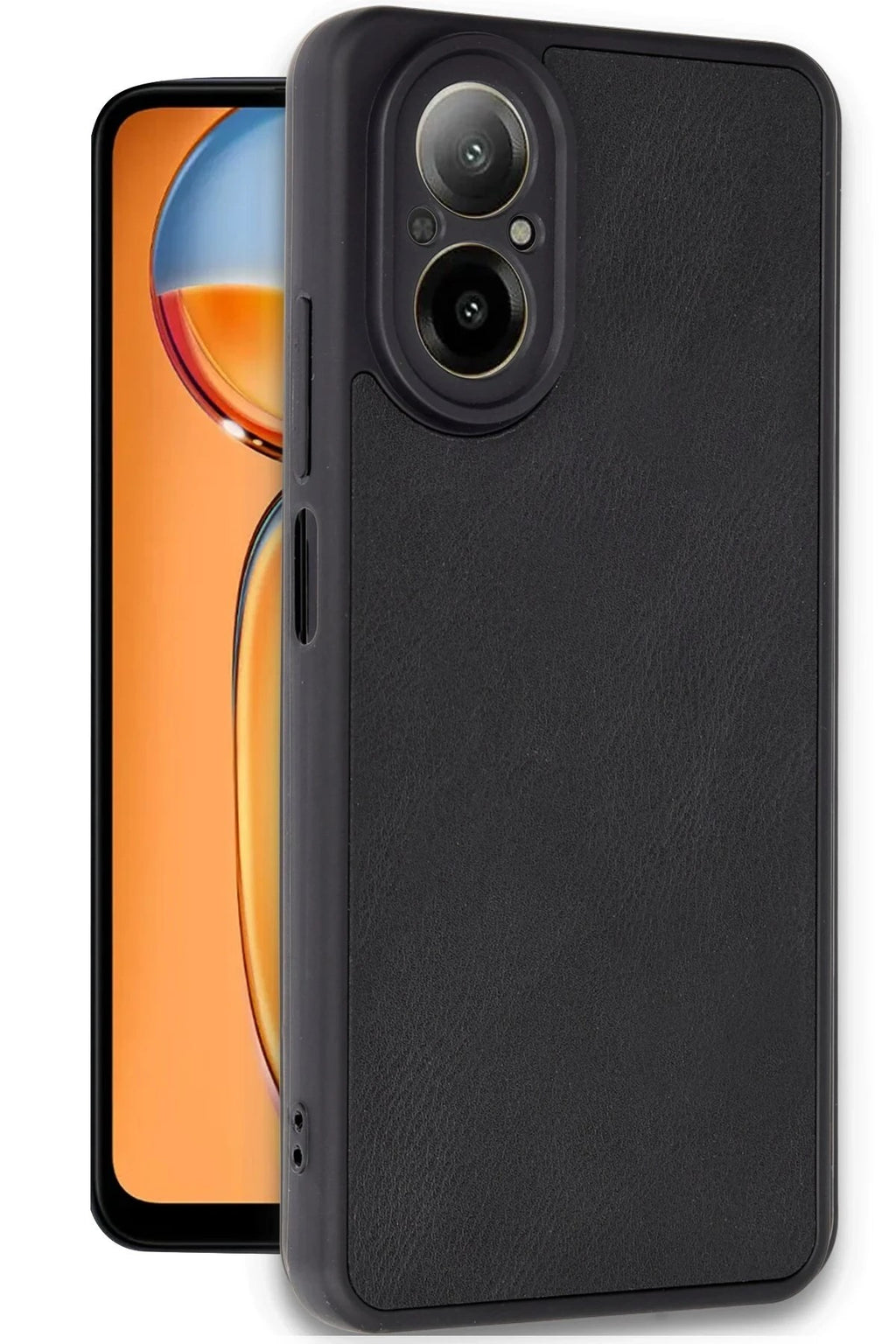 Mey İthalat® Realme 12 Lite Kılıf Aras Deri Kapak - Siyah
