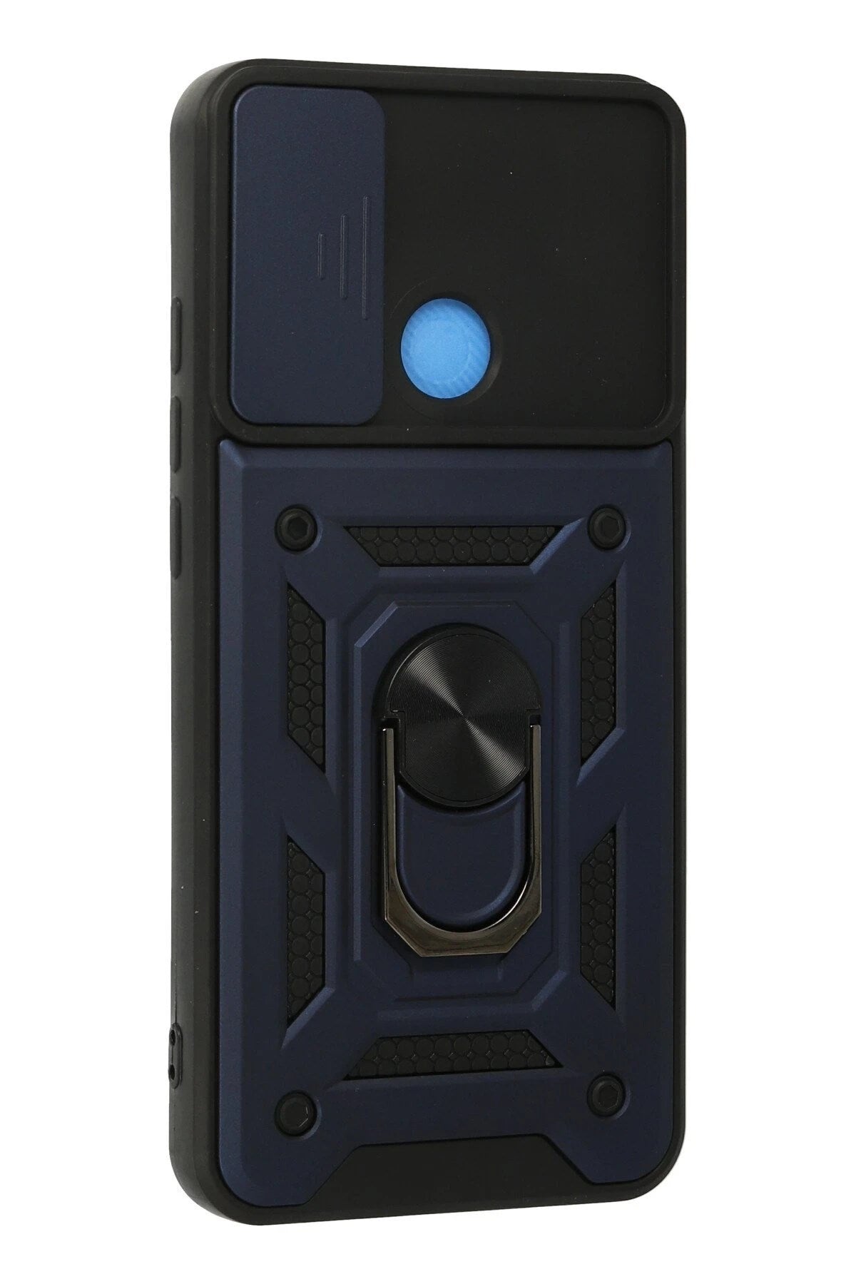 Mey İthalat® Redmi 9C Kılıf Pars Lens Yüzüklü Silikon - Lacivert