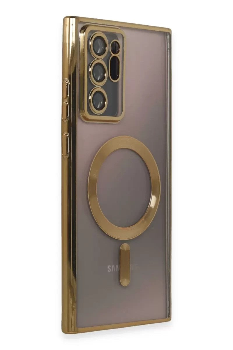 Mey İthalat® Samsung Galaxy Note 20 Ultra Kılıf Kross Magneticsafe Kapak - Gold