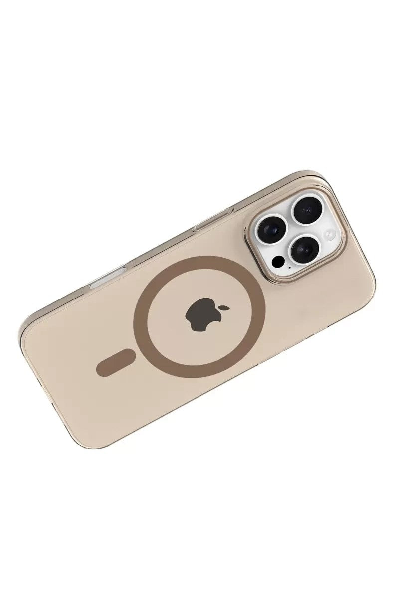 Mey İthalat® iPhone 16 Pro Max PC Blank Magsafe Kapak - Çöl Titanyum