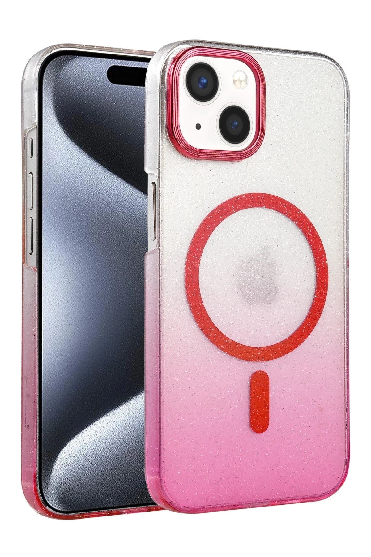 Mey İthalat® iPhone 15 Plus Glossy Magsafe Kapak - Pembe