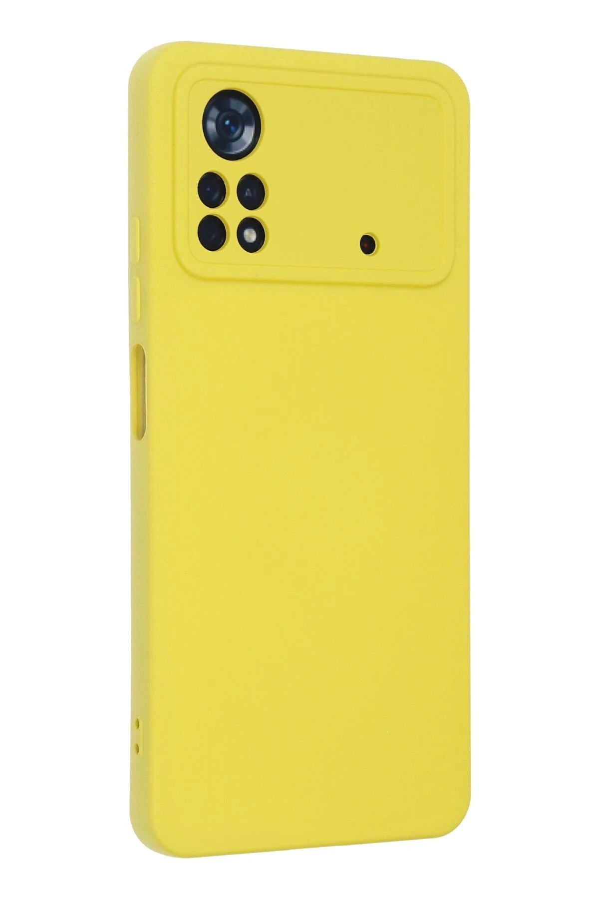 Mey İthalat® Poco X4 Pro 5G Kılıf Nano içi Kadife Silikon - Sarı
