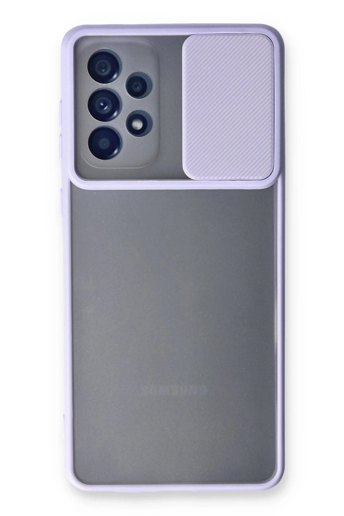 Mey İthalat® Samsung Galaxy A53 5G Kılıf Palm Buzlu Kamera Sürgülü Silikon - Lila