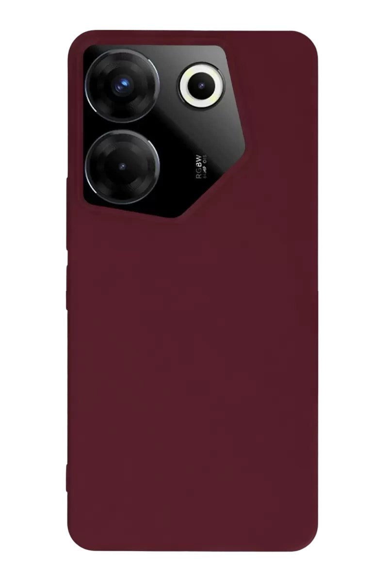 Mey İthalat® Tecno Camon 20 Pro 5G Kılıf First Silikon - Bordo