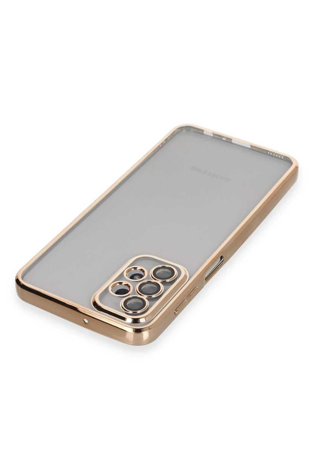 Mey İthalat® Samsung Galaxy A23 4G Kılıf Lensli Silikon - Gold