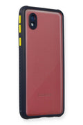 Mey İthalat® Samsung Galaxy A01 Core Kılıf Miami Şeffaf Silikon - Lacivert
