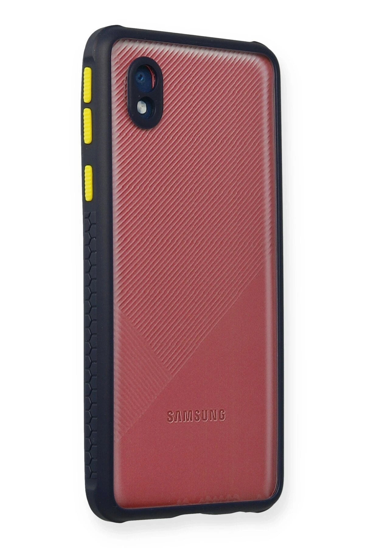 Mey İthalat® Samsung Galaxy A01 Core Kılıf Miami Şeffaf Silikon - Lacivert