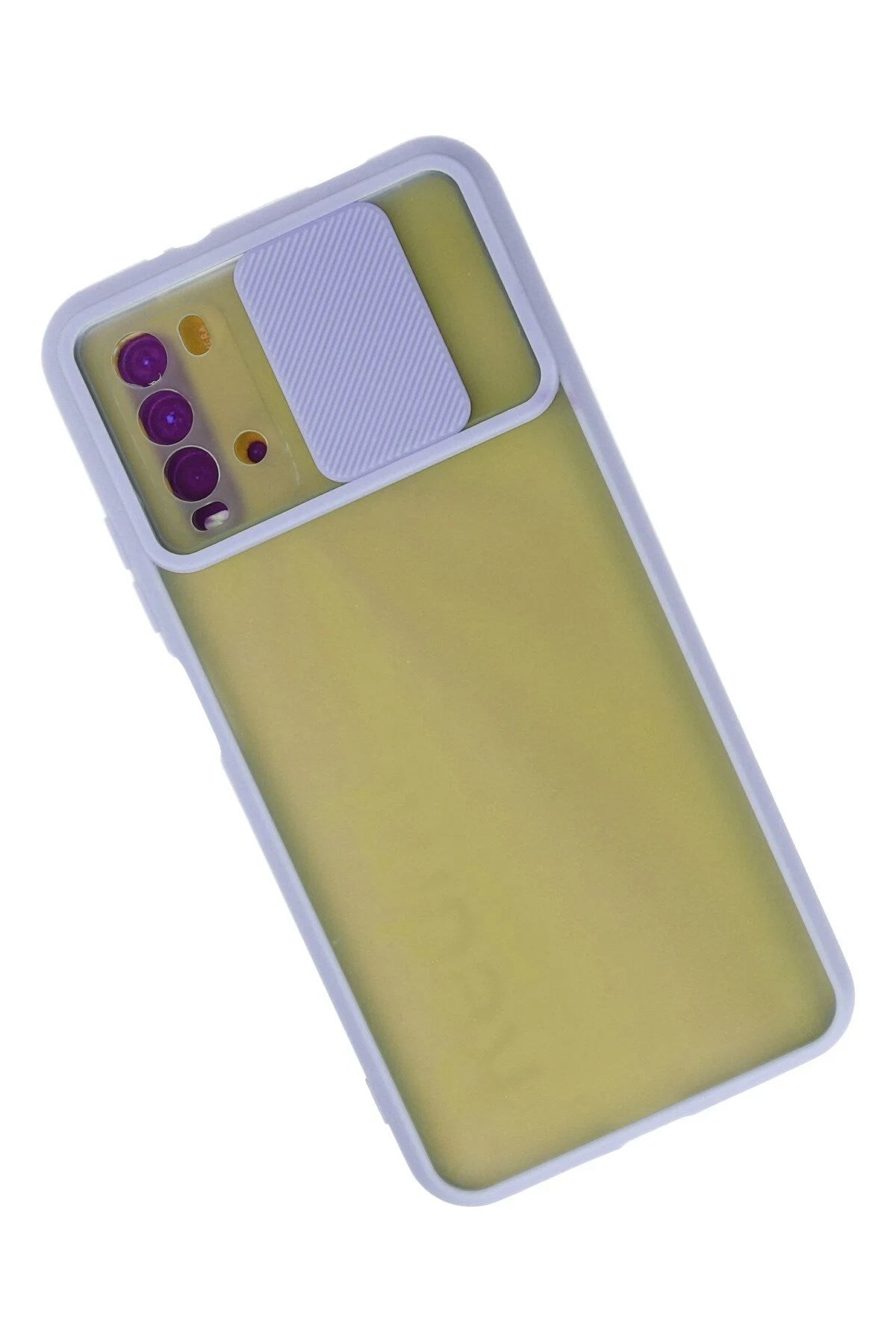Mey İthalat® Redmi 9T Kılıf Palm Buzlu Kamera Sürgülü Silikon - Lila