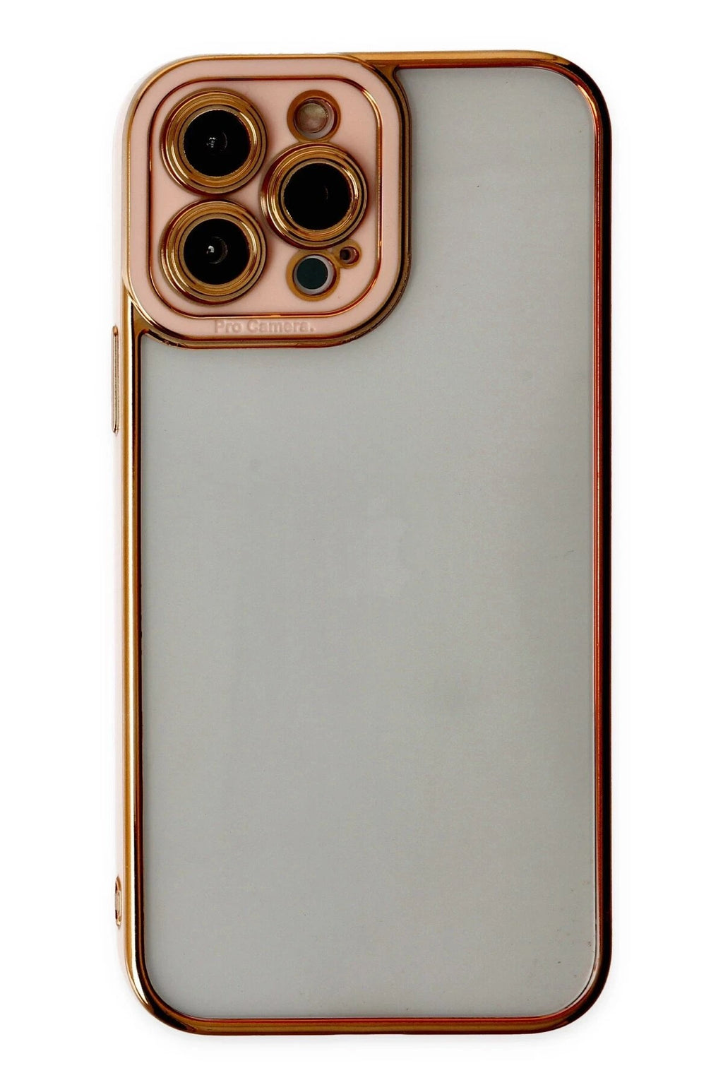 Mey İthalat® iPhone 13 Pro Kılıf Liva Lens Silikon - Rose