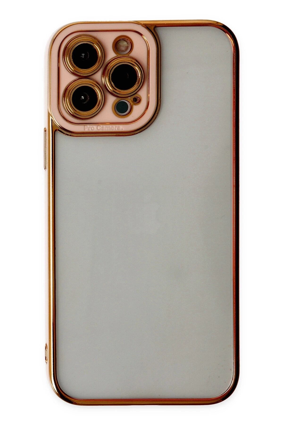 Mey İthalat® iPhone 13 Pro Kılıf Liva Lens Silikon - Rose