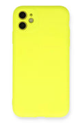 Mey İthalat® iPhone 11 Kılıf Nano içi Kadife Silikon - Sarı