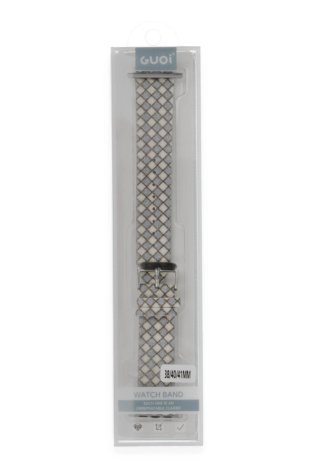 Mey İthalat® Watch 38mm Karo Motif Kordon - Lila
