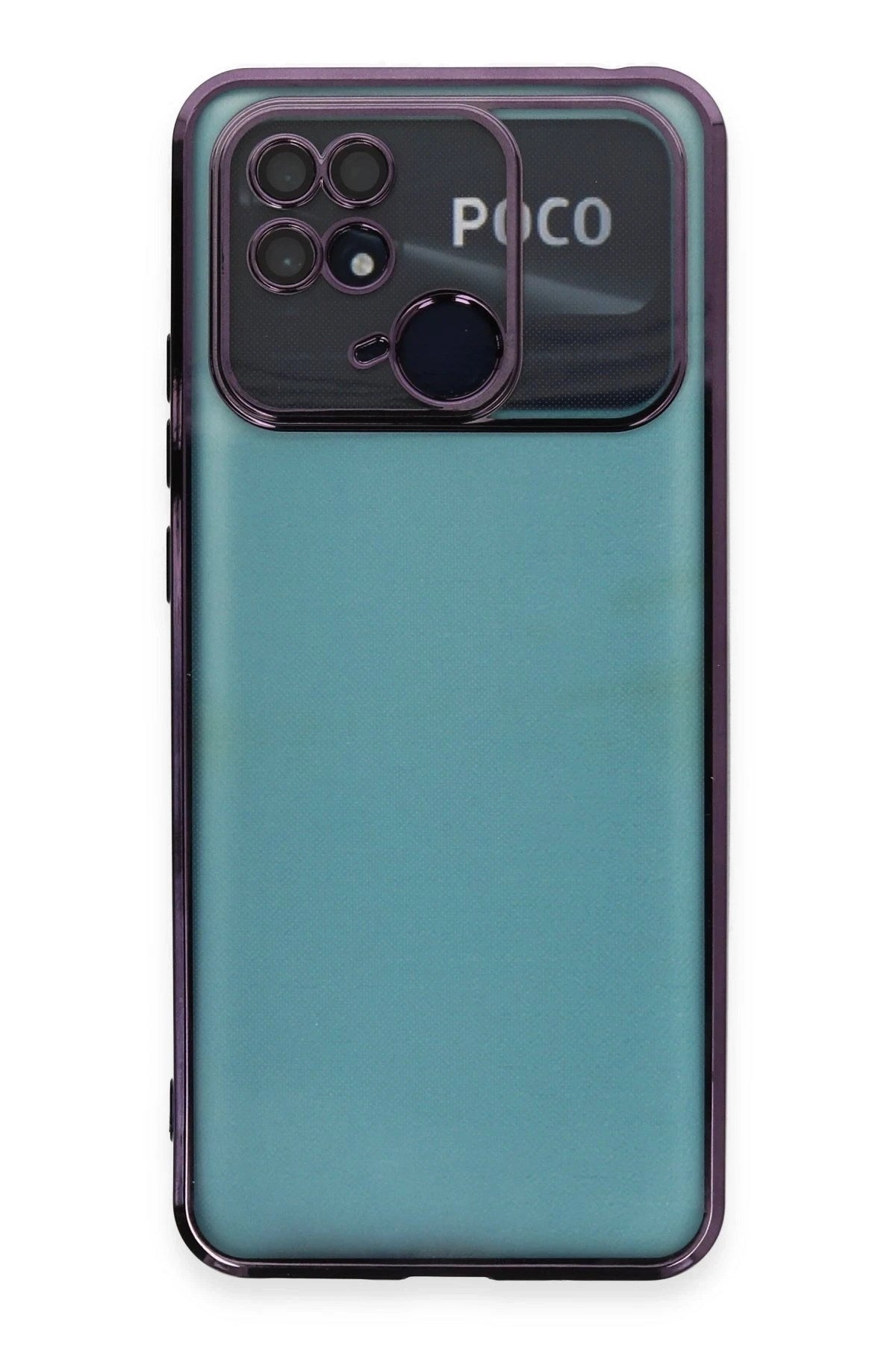 Mey İthalat® Redmi 10C Kılıf Lensli Silikon - Mor