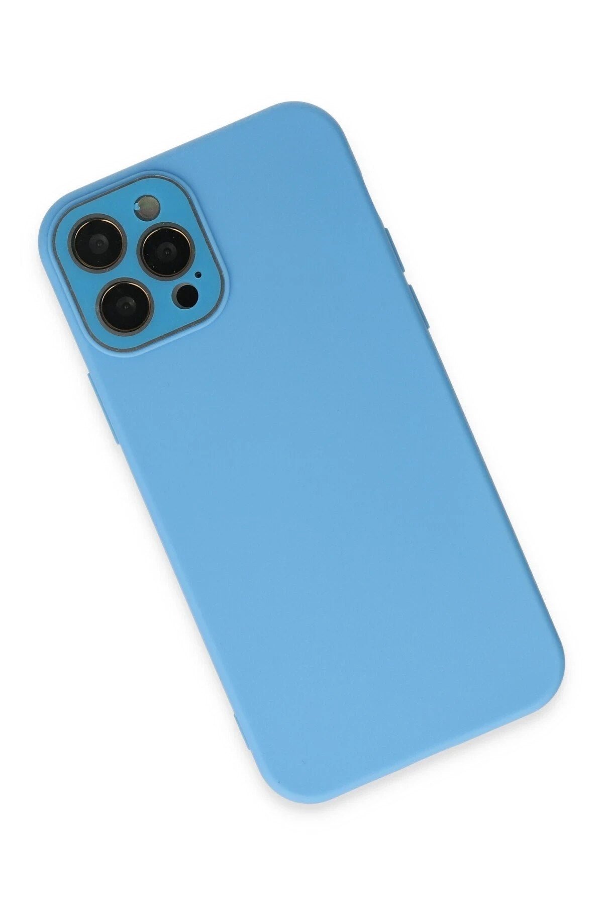 Mey İthalat® iPhone 12 Pro Max Kılıf Lansman Glass Kapak - Mavi