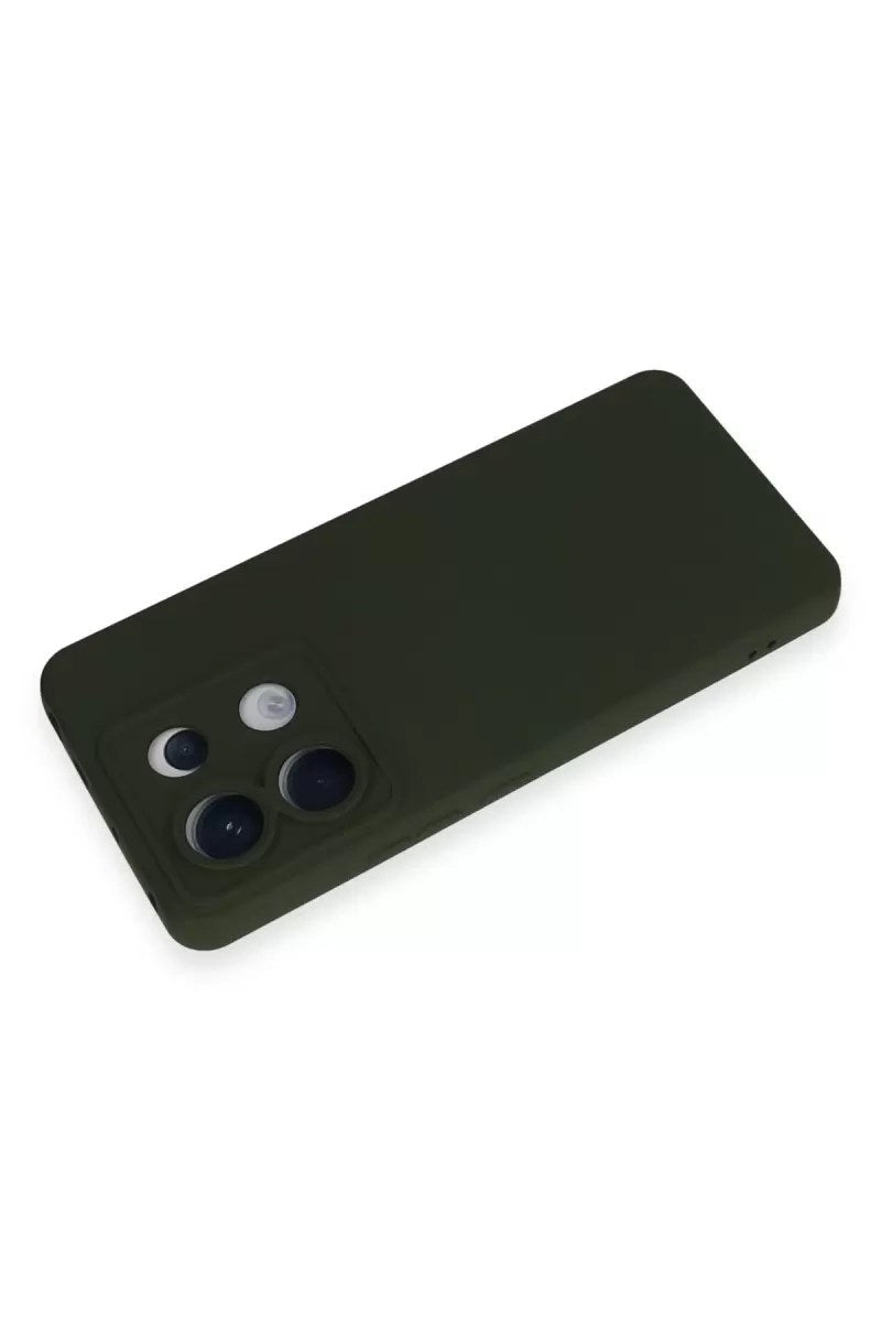 Mey İthalat® Redmi Note 13 Pro 5G Kılıf Nano içi Kadife Silikon - Koyu Yeşil