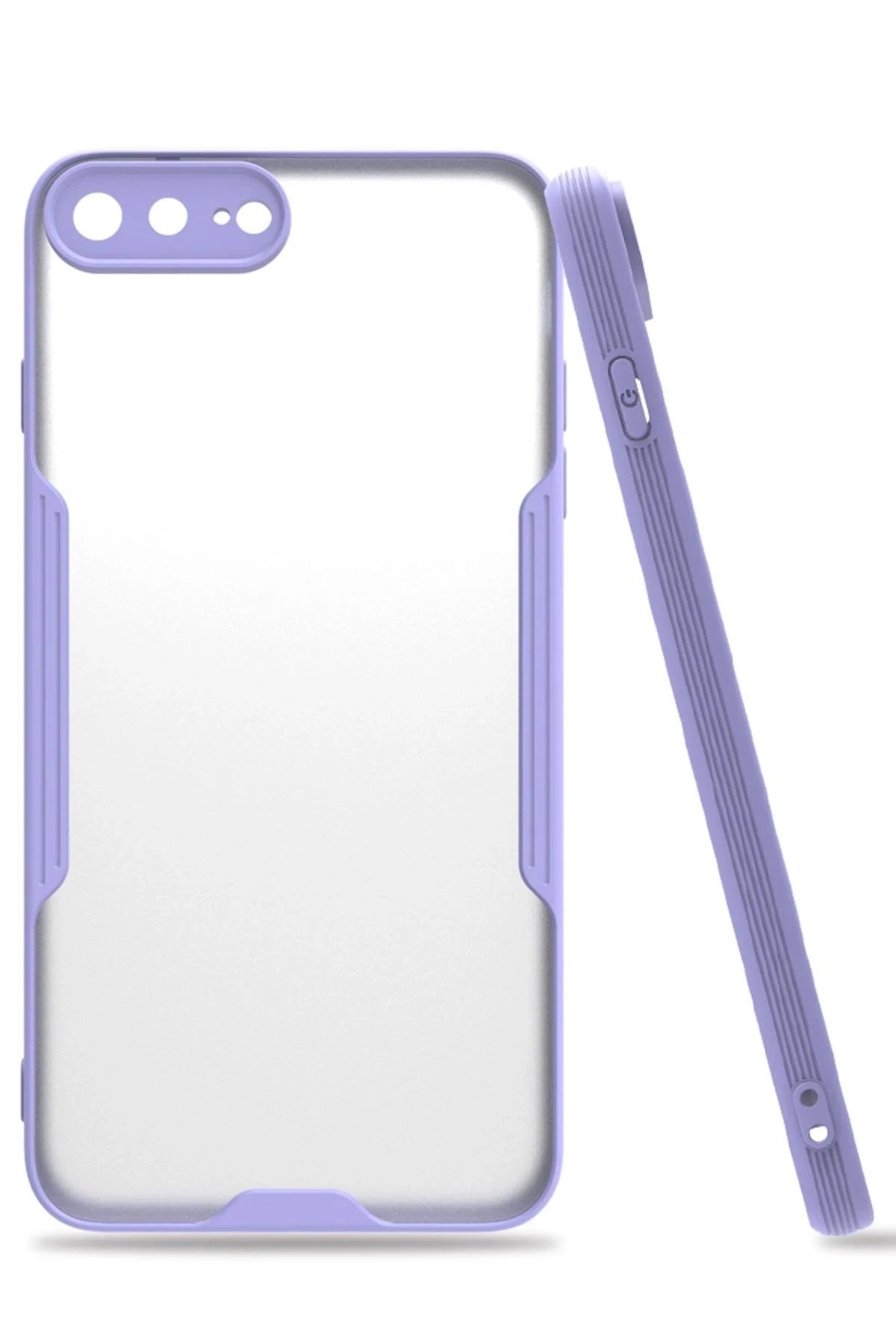 Mey İthalat® iPhone 7 Plus Kılıf Platin Silikon - Lila