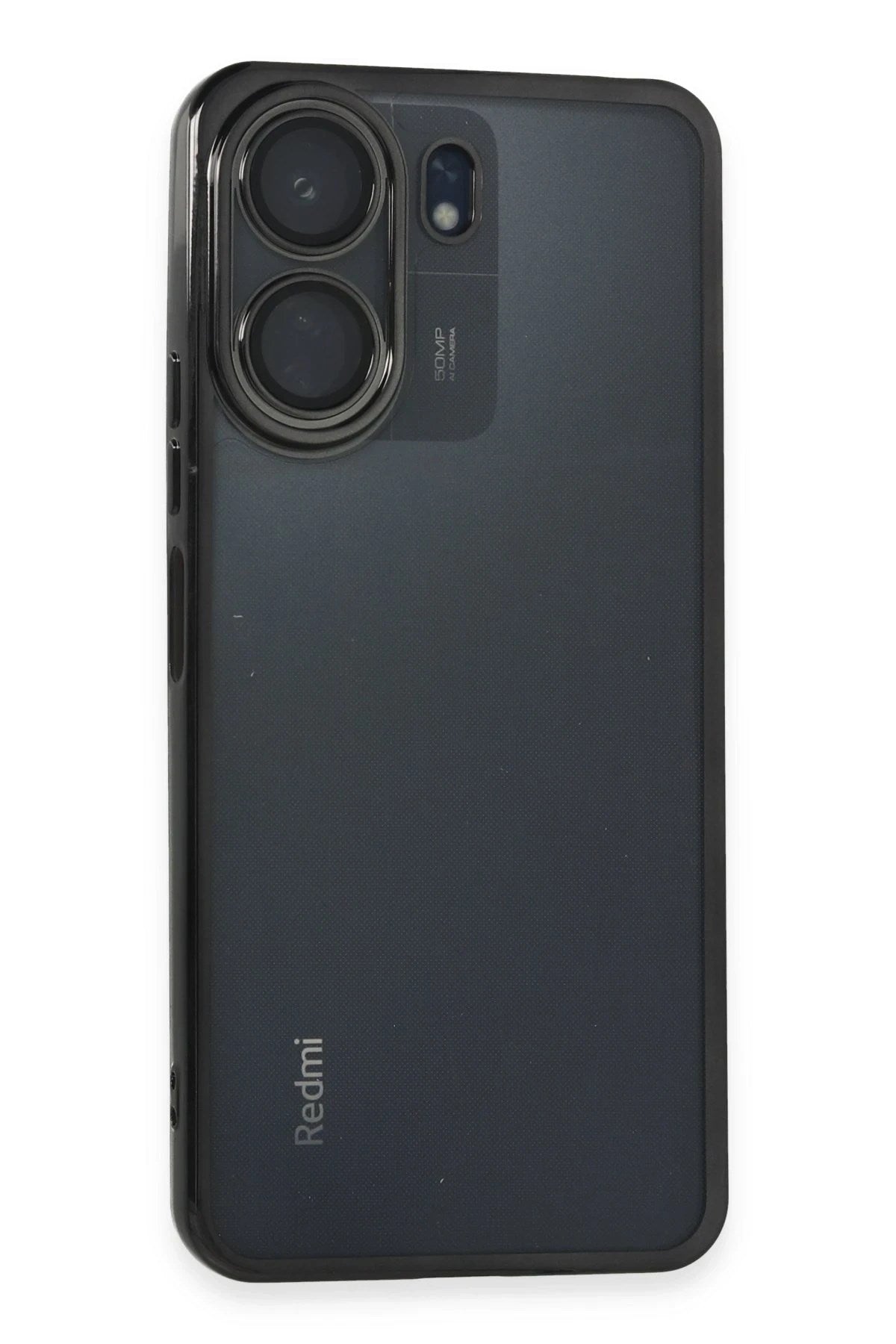 Mey İthalat® Redmi 13C Kılıf Lensli Silikon - Siyah