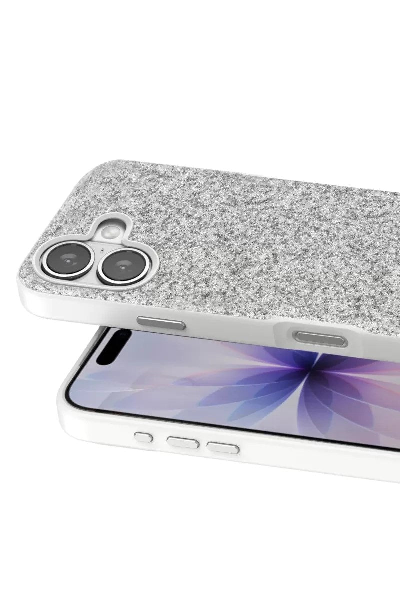Mey İthalat® iPhone 17 Bright Simli Kapak - Beyaz