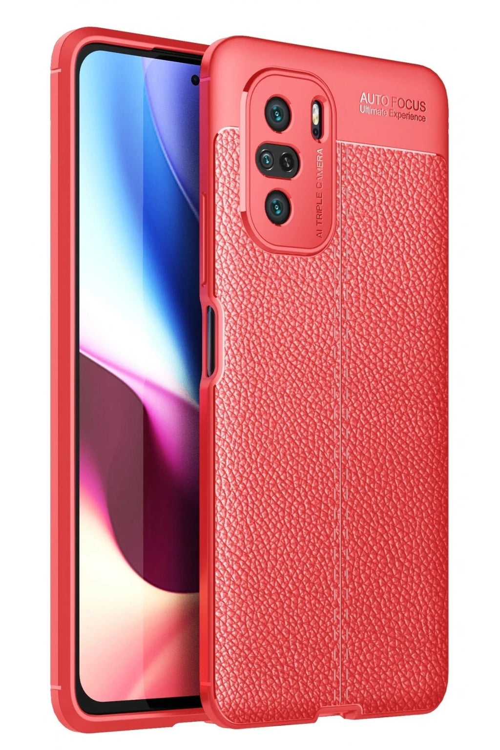 Mey İthalat® Poco F3 Kılıf Auto Focus Kapak - Kırmızı