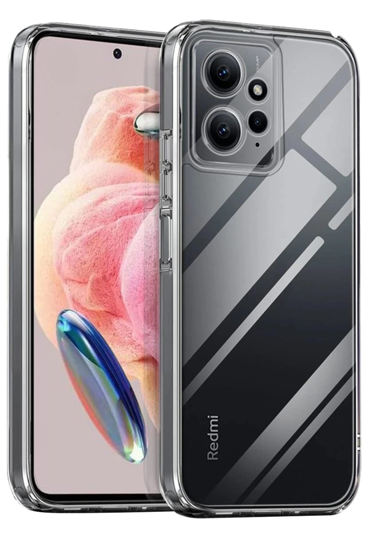 Mey İthalat® Redmi Note 12 4G Kılıf Lüx Şeffaf Silikon