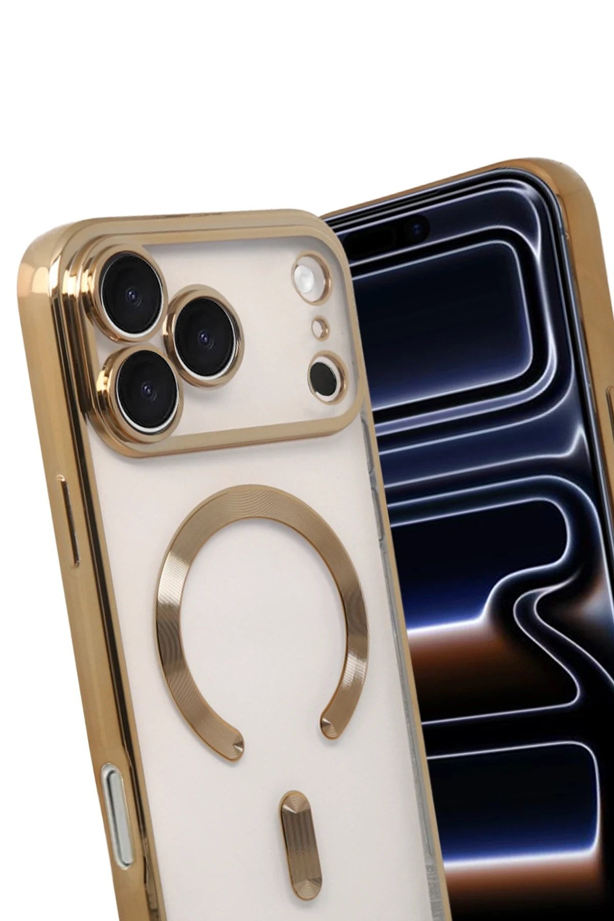 Mey İthalat® iPhone 17 Pro Max Kross Magneticsafe Kapak - Gold