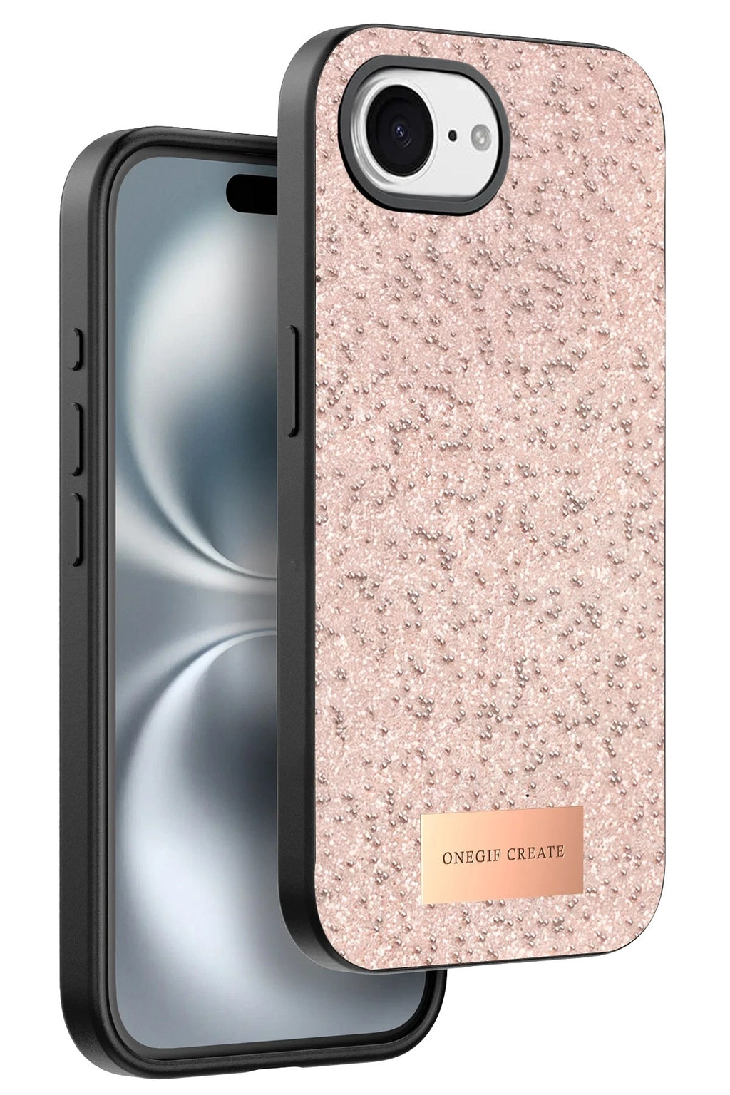 Mey İthalat® iPhone 16E Bright Simli Kapak - Pembe